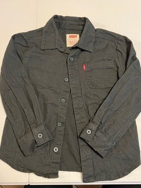 Levi's Black Children's Button-Up Shirt with Label